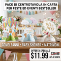 Pack di Centrotavola per Feste ed Eventi