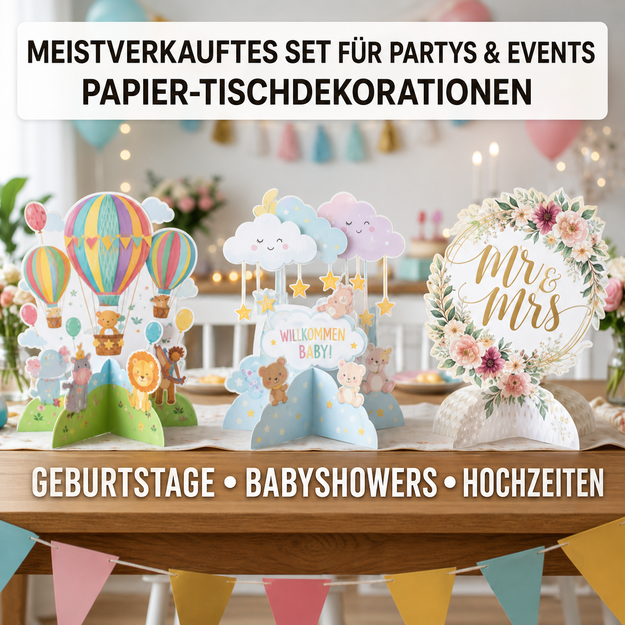 Tischdeko-Paket für Partys & Events